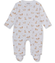 Load image into Gallery viewer, Brown Puppy Paws Zipper Footie