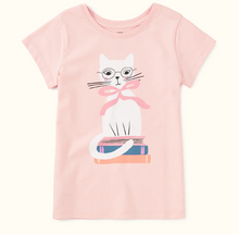 Load image into Gallery viewer, Book Cat Graphic Tee