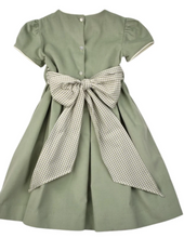 Load image into Gallery viewer, Sage Corduroy Waistline Dress