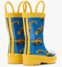 Load image into Gallery viewer, Construction Trucks Rain Boots with Handles