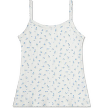 Load image into Gallery viewer, Blue Floral Pointelle Tank Top and Shorts Set