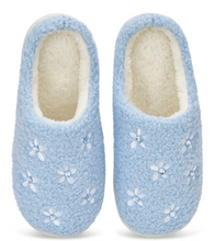 Load image into Gallery viewer, Blue Ditsy Slippers