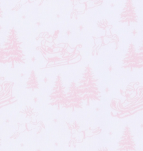 Load image into Gallery viewer, Holiday Toile Footie - Pink