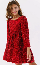 Load image into Gallery viewer, Ruby Party Shimmer Dress