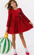 Load image into Gallery viewer, Ruby Party Shimmer Dress