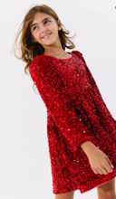 Load image into Gallery viewer, Ruby Party Shimmer Dress