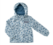 Load image into Gallery viewer, Boys Reflective Rain Jacket in Blue Break Point Camo