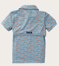 Load image into Gallery viewer, Boy's Short Sleeve Pro Performance Polo- Rainbow Trout Print