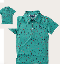 Load image into Gallery viewer, Boy's Short Sleeve Pro Performance Polo- Nutcracker Print