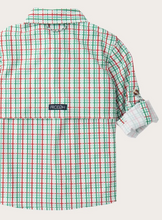 Load image into Gallery viewer, Founders Kids Long Sleeve Fishing Shirt-Holiday Plaid