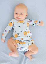 Load image into Gallery viewer, Long Sleeve Patton Play Bubble- Candy and Critters (Buckhead Blue)