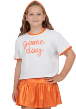 Load image into Gallery viewer, Tinsel Game Day Ringer Boxy T' Orange