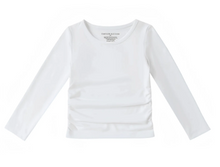 Load image into Gallery viewer, White Ruched Athleisure Top