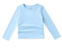 Load image into Gallery viewer, Ocean Blue Ruched Athleisure Top