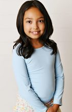 Load image into Gallery viewer, Ocean Blue Ruched Athleisure Top