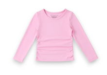 Load image into Gallery viewer, Bubblegum Pink Ruched Athleisure Top