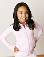 Load image into Gallery viewer, Pink Gingham Active Jacket