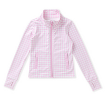 Load image into Gallery viewer, Pink Gingham Active Jacket