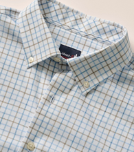 Load image into Gallery viewer, Everyday Performance Button Down Shirt - Paddock Tattersall- Malibu