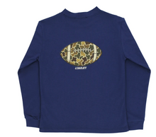 Load image into Gallery viewer, Long Sleeve Logo Tee - Football/Navy
