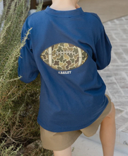 Load image into Gallery viewer, Long Sleeve Logo Tee - Football/Navy