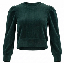 Load image into Gallery viewer, Peyton Top Dark Green Velour