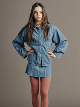Load image into Gallery viewer, Jenny Mini Skirt- Indigo Rose