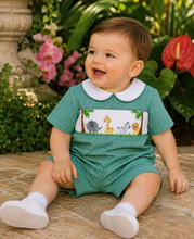 Load image into Gallery viewer, Safari Smocked Romper