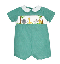 Load image into Gallery viewer, Safari Smocked Romper