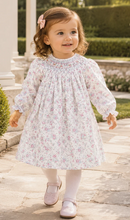 Load image into Gallery viewer, Hand Bishop Smocked Floral Print Dress