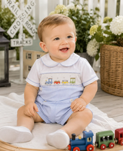 Load image into Gallery viewer, Smocked Train Bobby Suit