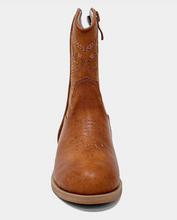 Load image into Gallery viewer, ShuShop Zahara Mini Cowgirl Boots- Brown