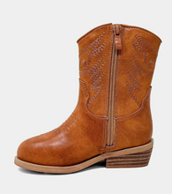 Load image into Gallery viewer, ShuShop Zahara Mini Cowgirl Boots- Brown