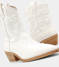 Load image into Gallery viewer, Zahara Mini Cowgirl Boots- White