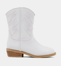 Load image into Gallery viewer, Zahara Mini Cowgirl Boots- White