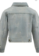Load image into Gallery viewer, Sparkle Bows Denim Jacket