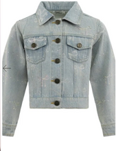 Load image into Gallery viewer, Sparkle Bows Denim Jacket