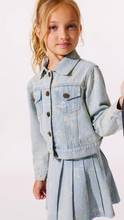 Load image into Gallery viewer, Sparkle Bows Denim Jacket