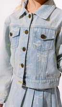 Load image into Gallery viewer, Sparkle Bows Denim Jacket