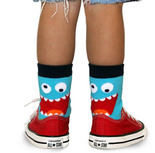 Load image into Gallery viewer, Jefferies Socks Fun Monster Crew Socks 6 Pair Pack