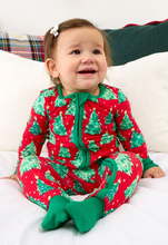 Load image into Gallery viewer, SoftSnooze™ Baby Bamboo Viscose O Christmas Tree Convertible One Piece Footie Pajama