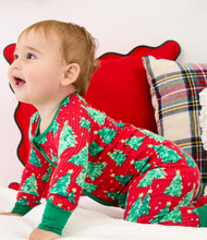 Load image into Gallery viewer, SoftSnooze™ Baby Bamboo Viscose O Christmas Tree Convertible One Piece Footie Pajama
