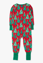 Load image into Gallery viewer, SoftSnooze™ Baby Bamboo Viscose O Christmas Tree Convertible One Piece Footie Pajama