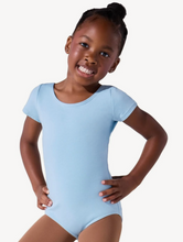 Load image into Gallery viewer, Light Blue Short Sleeve Leotard