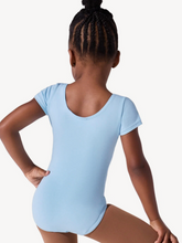 Load image into Gallery viewer, Light Blue Short Sleeve Leotard