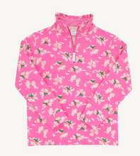 Load image into Gallery viewer, Canter Collar Half Zip- Bows of Holly/ Winter Park Pink