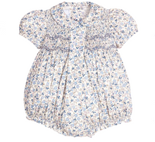 Load image into Gallery viewer, Smocked Bridget Bubble- Wisteria Floral