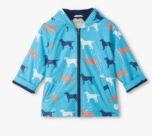 Load image into Gallery viewer, Dog Silhouette Color Changing Rain Jacket