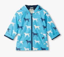 Load image into Gallery viewer, Dog Silhouette Color Changing Rain Jacket