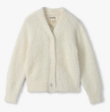 Load image into Gallery viewer, Gold Heart Fuzzy Shrunken Cardigan